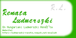renata ludmerszki business card